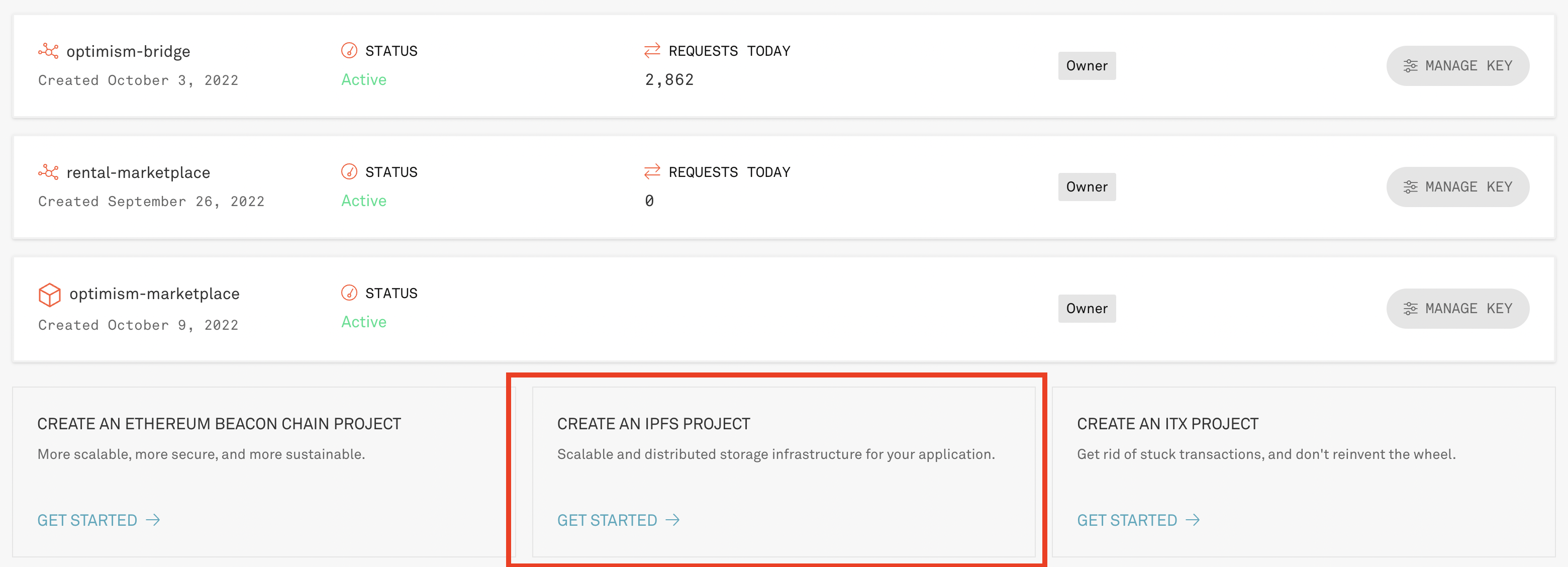 create IPFS Project