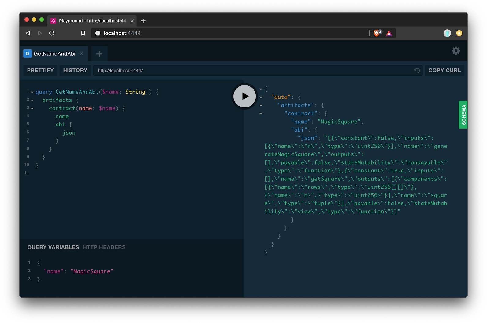 Example of Truffle DB