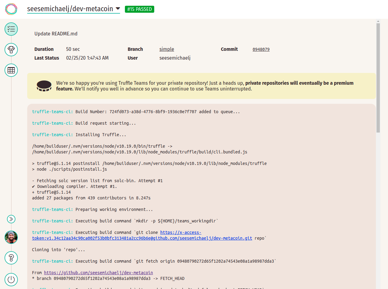 Teams Redesign - Builds Page